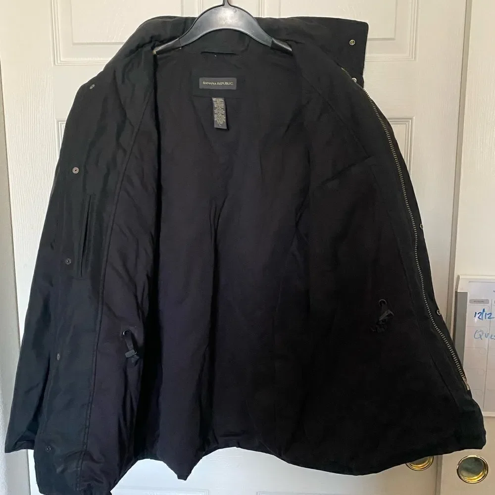 BANANA REPUBLIC Men’s Polyurethane Coated Field Jacket with Cotton Lining